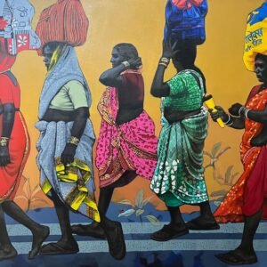 AnandiPravas2_72*48_AcrylicOnCanvas By Navnath Kshirsagar Available On vivaanarts.com