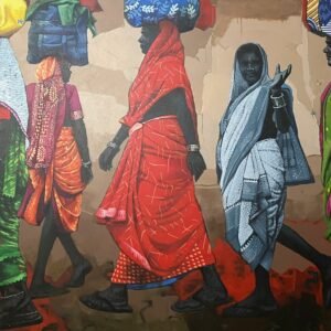 AnandiPravas_72*48_AcrylicOnCanvas By Navnath Kshirsagar Available On vivaanarts.com