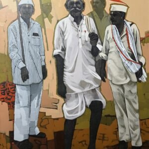 Varkari_36*48_AcrylicOnCanvas By Navnath Kshirsagar Available On vivaanarts.com